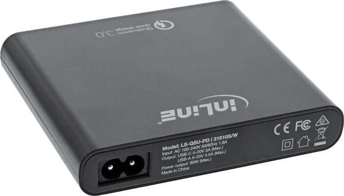 InLine Quick Charge 3.0 USB-A/USB-C Notebook-Ladegerät schwarz