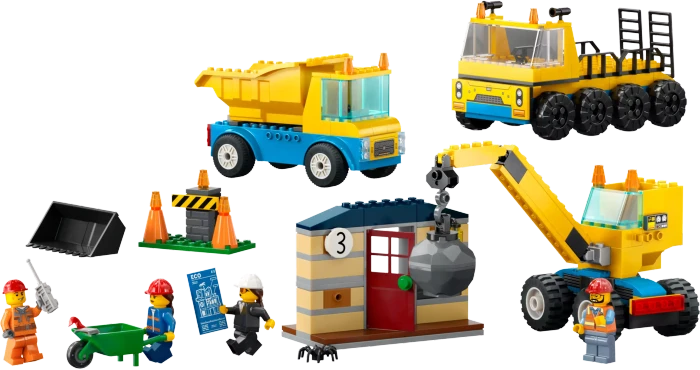 LEGO City - City Baufahrzeuge und Kran mit Abrissbirne