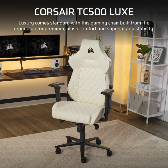 Corsair TC500 LUXE Gamingstuhl, Frost weiß
