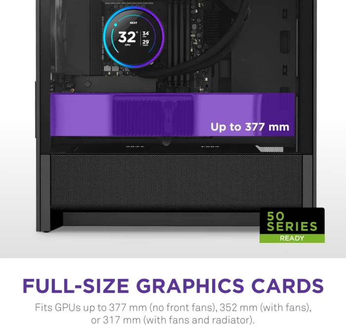 NZXT H3 Flow [2025] Black, schwarz, Glasfenster