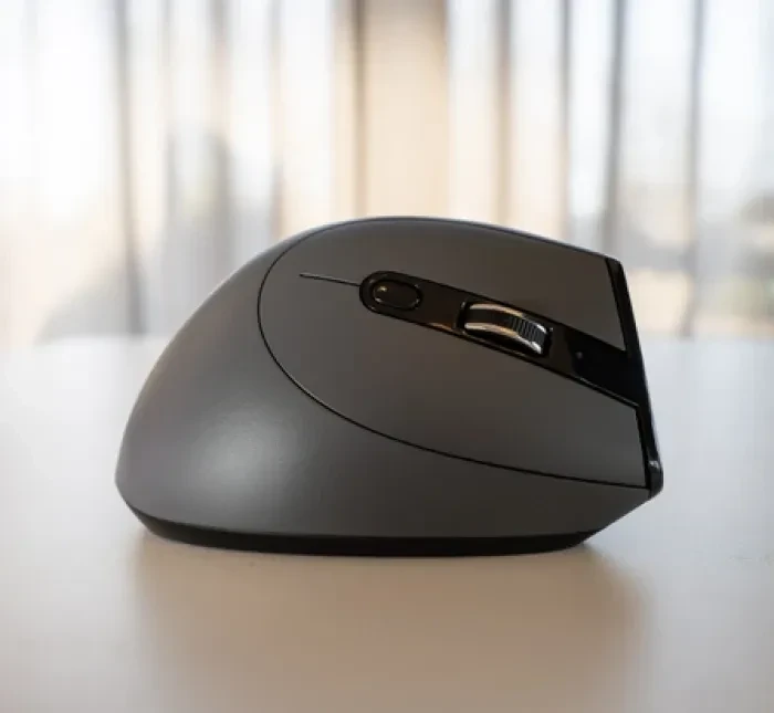 BakkerElkhuizen Grip Pro Wireless Vertical Mouse, grau/schwarz, USB