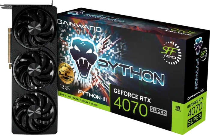 Gainward GeForce RTX 4070 SUPER Python III OC, 12GB GDDR6X, HDMI, 3x DP