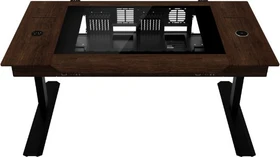 Lian Li DK07 Wood, schwarz/braun, Glasfenster (DK07X-WD)