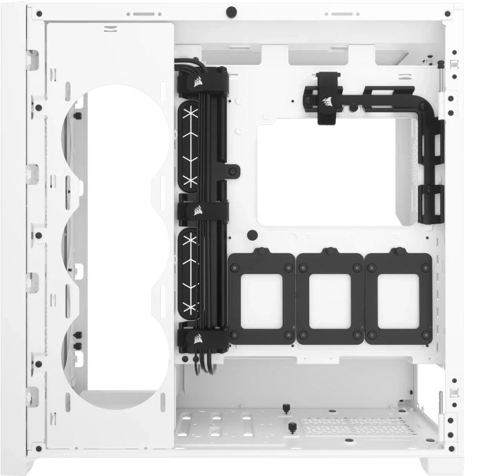 Corsair 5000D Core Airflow, weiß, Glasfenster