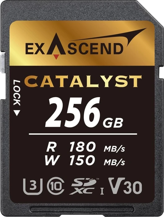 Exascend Catalyst R180/W150 256GB, UHS-I U3, Class 10