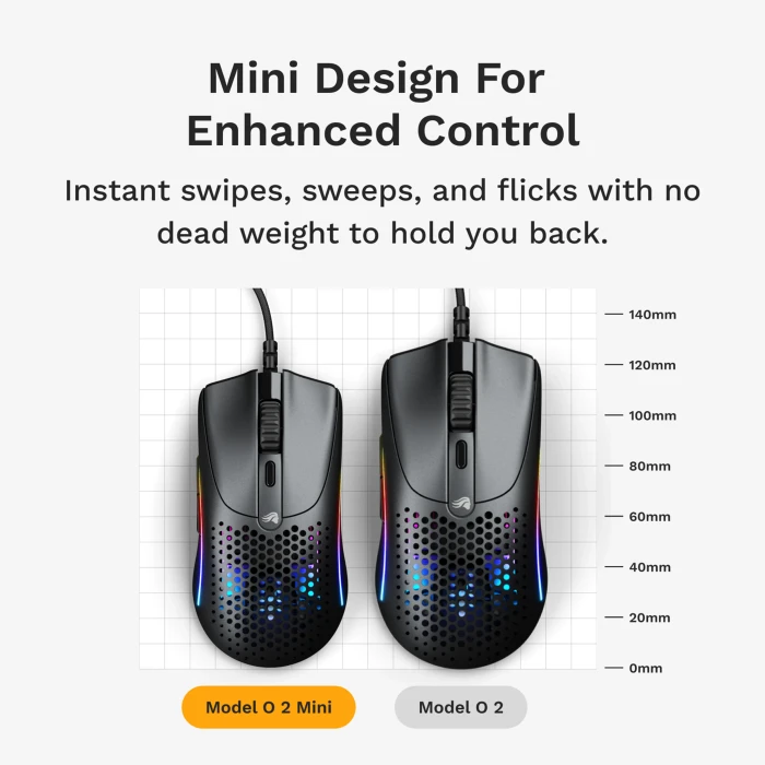 Glorious Model O 2 Mini schwarz matt, USB