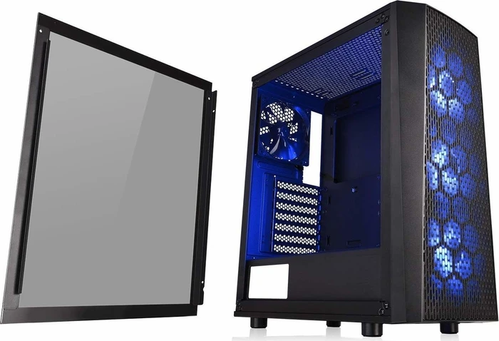 Thermaltake Versa J24 TG RGB, schwarz, Glasfenster