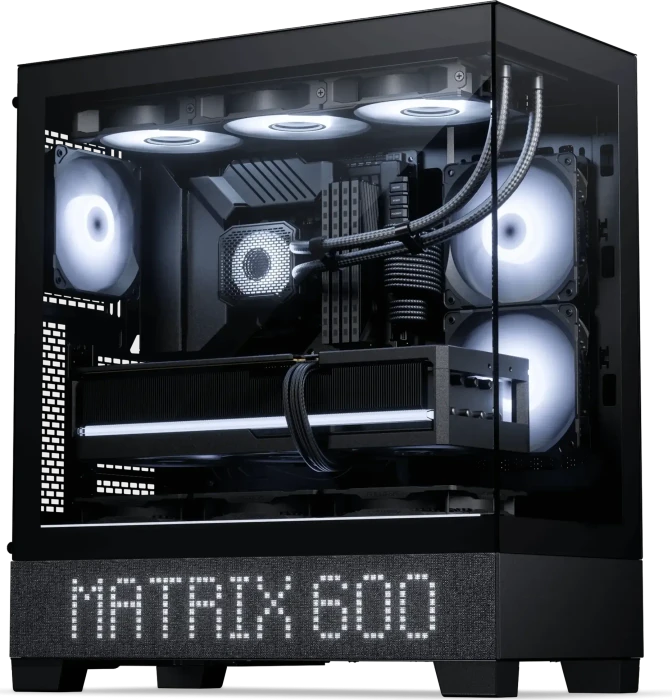Phanteks XT View Matrix Black, schwarz, Glasfenster