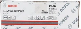 Bosch Professional C470 Best for Wood and Paint Schleifblatt K400, 150mm, 50 Stück