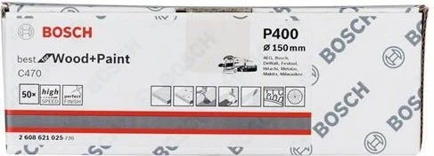 Bosch Professional C470 Best for Wood and Paint Schleifblatt K400, 150mm, 50 Stück