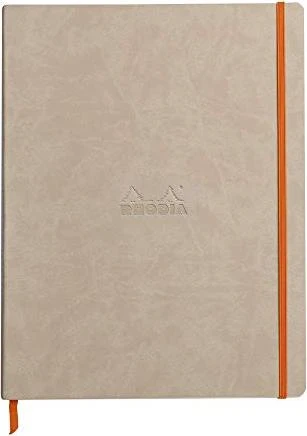 Rhodia Boutique Cahier, A4+, liniert, Softcover, beige, 80 Blatt