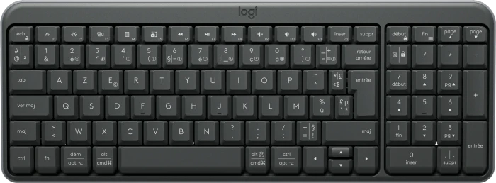 Logitech K250 Compact Wireless Keyboard, Graphite, Bluetooth, FR