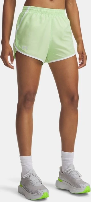Under Armour Fly By 8cm Hose kurz lumos lime/white/reflective (Damen)