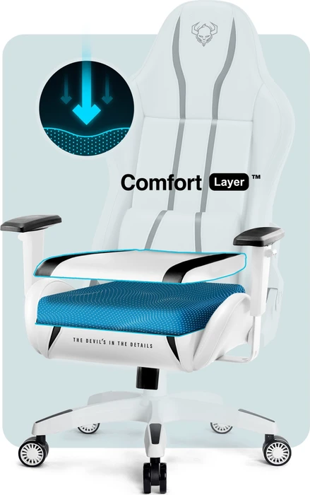 Diablo Chairs X-One 2.0 Kido Kinder-Gamingstuhl, weiß/schwarz