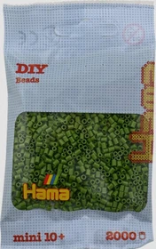 Hama Mini Beutel mit Perlen 2000 Stück helle olive