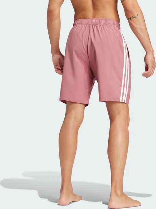 adidas 3-Streifen CLX Badeshorts preloved crimson/white (Herren)