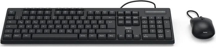 Hama CKM-200 Wired Tastatur und Maus Set, USB, DE
