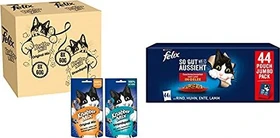 Purina Felix So gut wie es aussieht Gemischte Vielfalt in Gelee, Multi Pack mit Rind, Huhn, Ente und Lamm, 3.74kg (44x 85g)