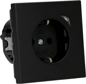 Jung Steckdose, 16 A, mit Funktionsanzeige, Safety Plus, Serie LS, graphitschwarz matt