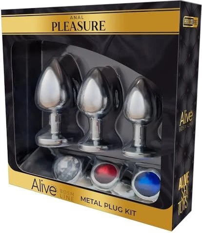 Alive Pleasure Metal Plug Kit Set