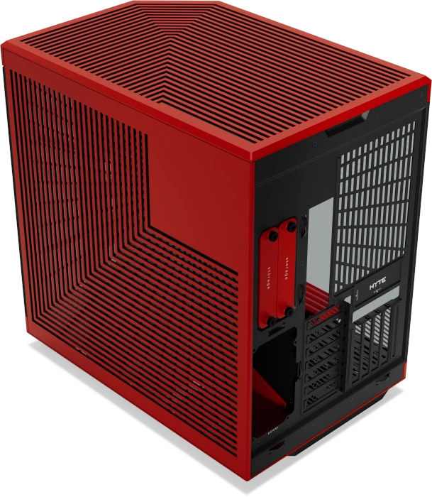 Hyte Y70 Red, rot/schwarz, Glasfenster
