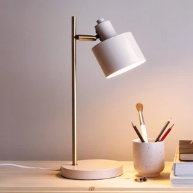 Dyberg Larsen Ocean Tischleuchte beige/messing