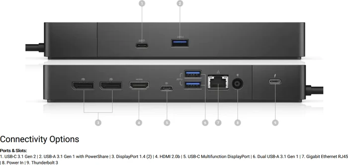 Dell Thunderbolt Dock WD19TBS, 180W, Thunderbolt 3 [Stecker]
