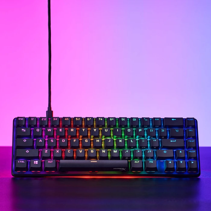 HP HyperX Alloy Origins 65, LEDs RGB, HyperX AQUA, USB, US