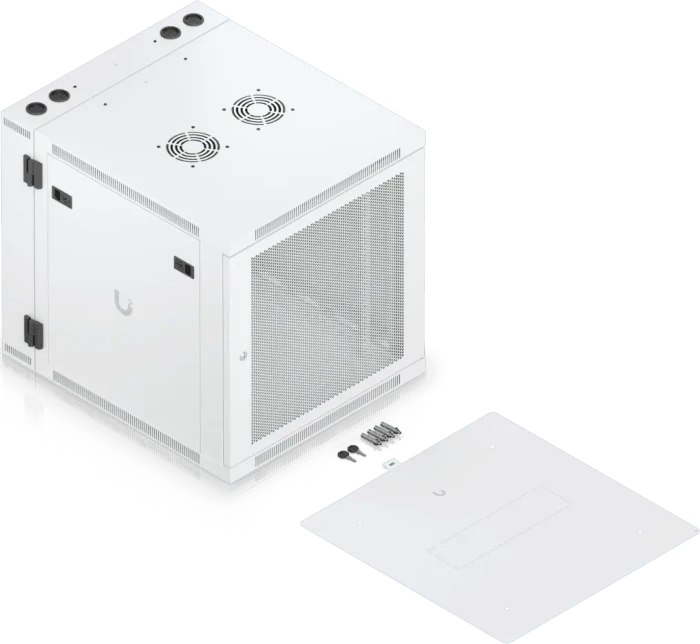 Ubiquiti 12U Rack Cabinet, 19" Wandgehäuse 12HE, Gitternetztür, weiß, 703mm tief