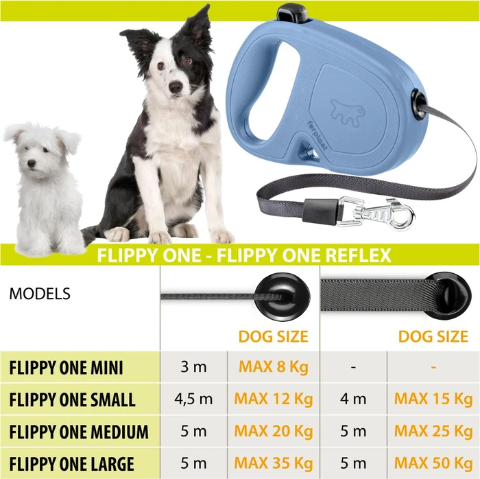 Ferplast Flippy one Cord Mini, 3m, Azurblau (75091025) – Bild 2 von 2