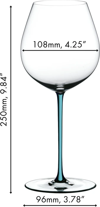 Riedel Fatto A Mano Pinot Noir Rotweinglas türkis