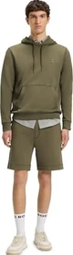 Hugo Boss Regular-Fit Baumwoll-Terry mit Logo-Aufnäher Hoodie dark green (Herren)