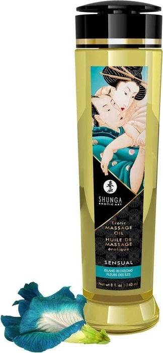 Shunga Erotic Massageöl SENSUAL Island Blossoms, 240ml