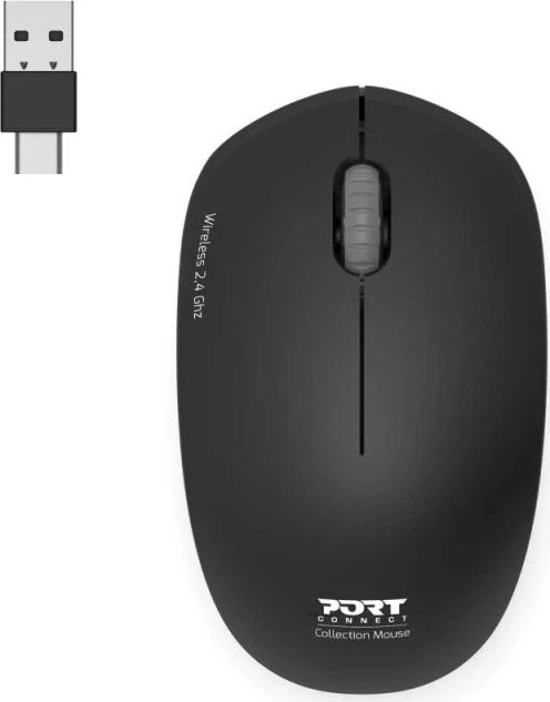 Port Designs Wireless Mouse Collection II schwarz, USB-C/USB-A