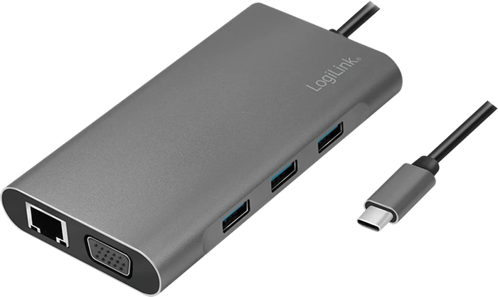 LogiLink USB 3.2 Gen 1 Dockingstation 10-Port, USB-C 3.0 [Stecker]