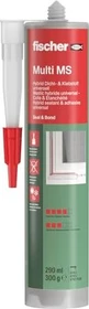 fischer Multi MS Bauklebstoff 1-Komponenten Montagekleber grau, 290ml