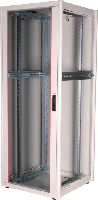 Roline / Secomp Basic 19" Netzwerkschrank 42HE, montiert, Glastür, IP20, RAL 7035, 800mm tief