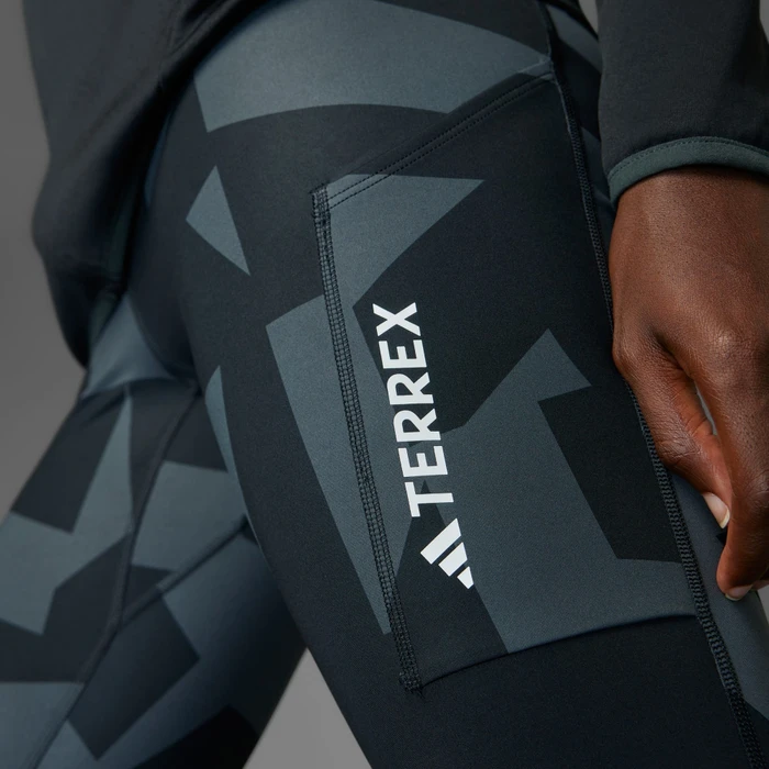 adidas Terrex Multi Printed Laufhose lang carbon/black (Damen)