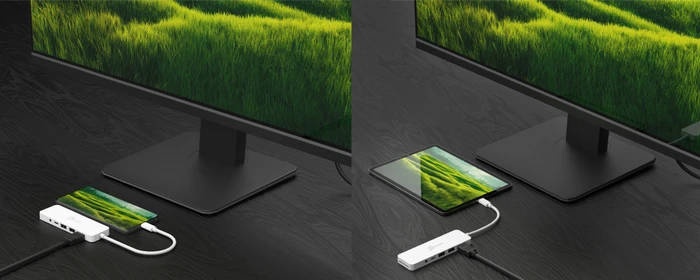 j5create Eco-Friendly 7-in1 USB-C Multi-Port Hub with Power Delivery rosa, USB-C 3.0 [Stecker]