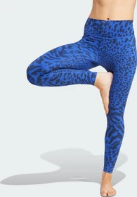 adidas All Me Allover Print Hose 7/8 semi lucid blue/legend ink (Damen)