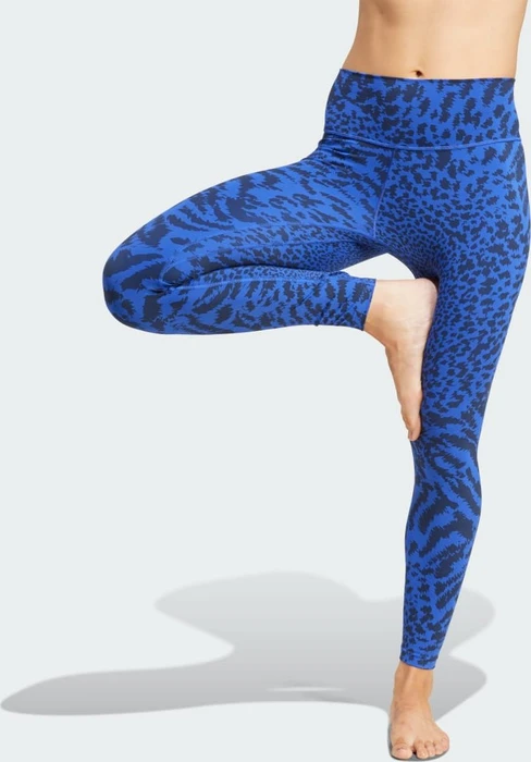 adidas All Me Allover Print Hose 7/8 semi lucid blue/legend ink (Damen)