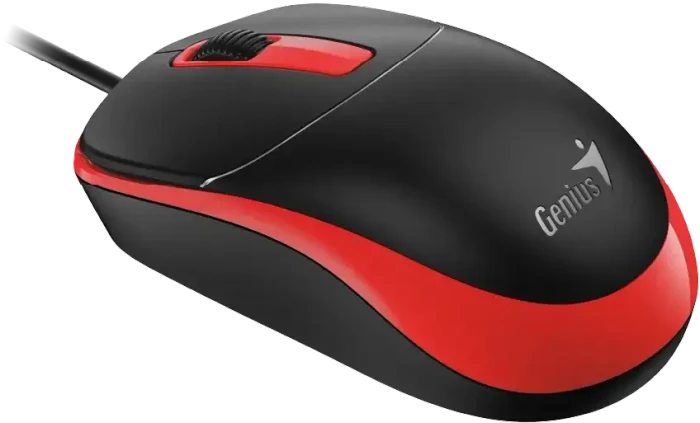 Genius DX-123 Wired Optical Mouse schwarz/rot, USB