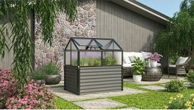 Vitavia Zola HKP 4mm Hochfrühbeet 127x89cm granit/schwarz