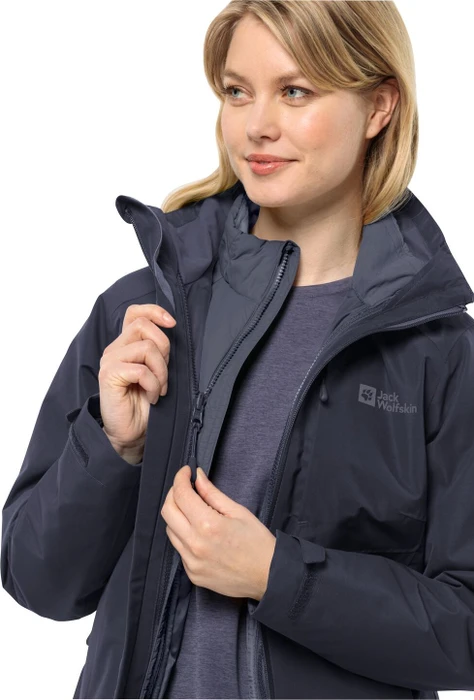 Jack Wolfskin Bergland 3in1 Funktionsjacke graphite (Damen)