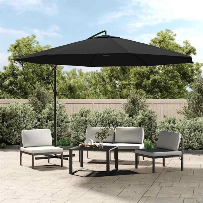 vidaXL Ampelschirm 350cm schwarz