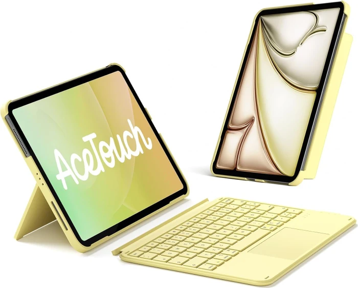 Inateck ACE Touch Ultraleicht Tastatur für iPad 10/iPad 11 A16, iPad Air 11" M2/M3, iPad Pro 11", gelb, DE