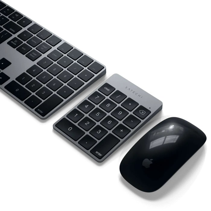 Satechi Aluminum Slim Wireless Keypad (USB-C), Space Gray, Bluetooth