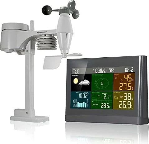 Bresser Comfort WetterCenter 5in1 Funkwetterstation grau, digital