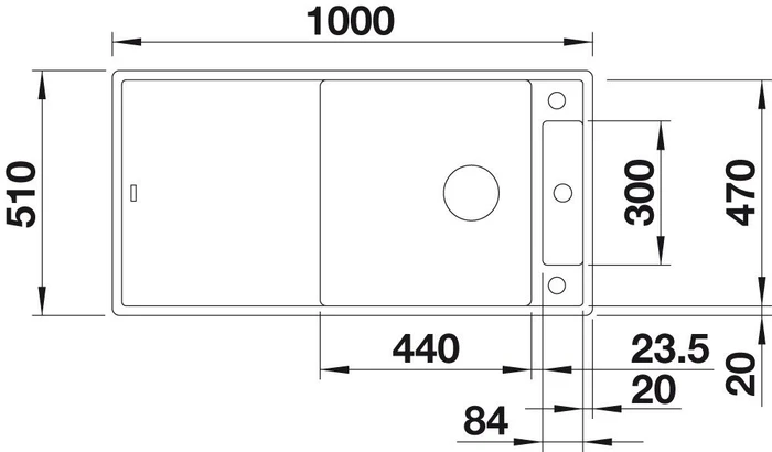 Blanco Axia III XL 6 S InFino Becken reversibel mit Ablauffernbedienung anthrazit inkl. Glasschneidebrett