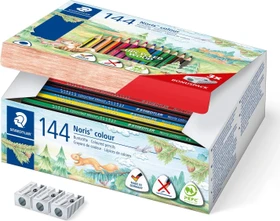 Staedtler Noris colour 187 Klassensatz Buntstift sortiert, Anspitzer, 144er-Set